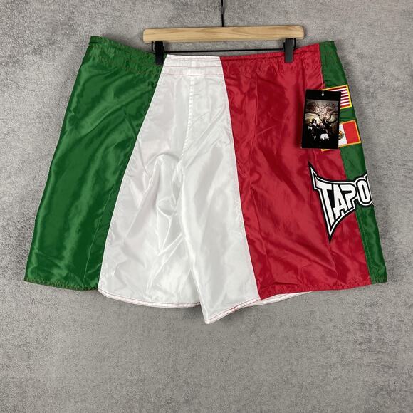Tapout Shorts Mens 42 Green White Red Mexico Flag MMA Fight Training Embroidered - Picture 4 of 12